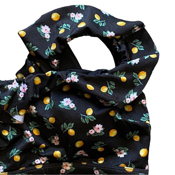 Victoria's Secret Bathing Suit top Ruffle One-Shoulder Brazilian Bikini Lemon L - Picture 4 of 9